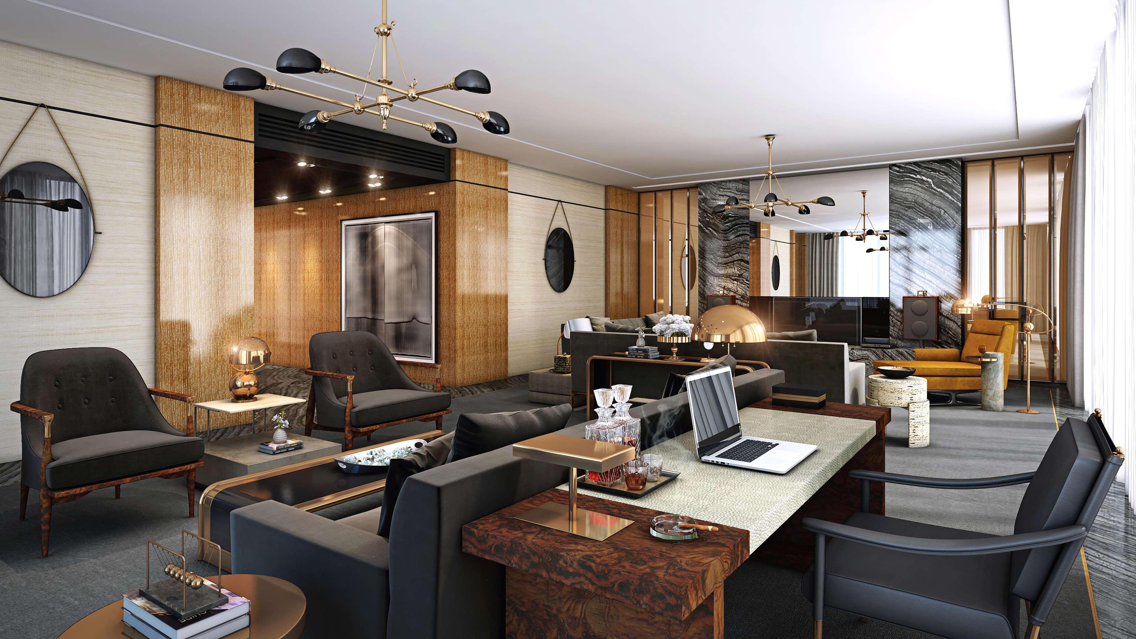 월도프 아스토리아 두바이 인터내셔널 파이낸셜 센터 호텔 외부 사진 Office interior design