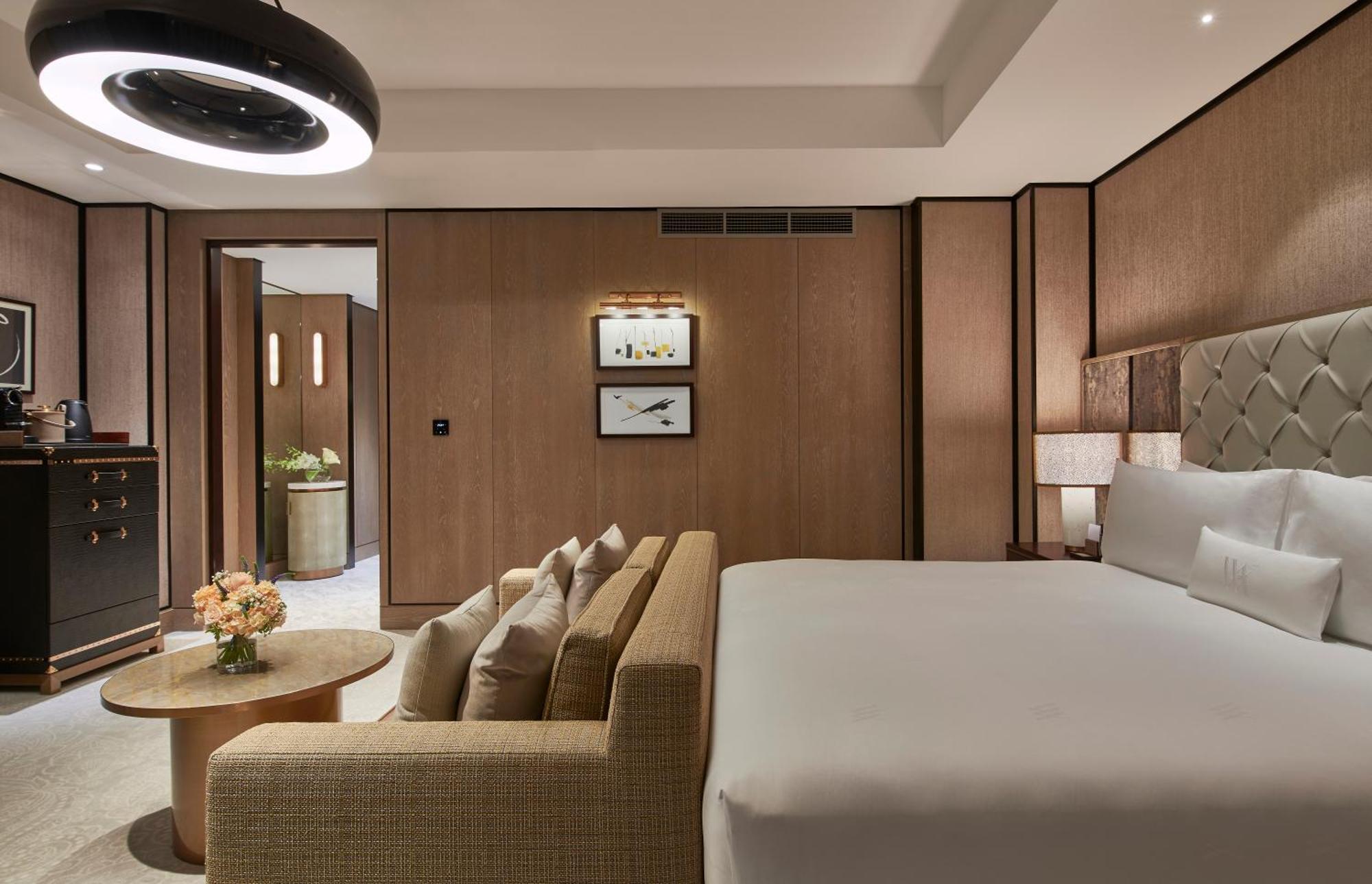 월도프 아스토리아 두바이 인터내셔널 파이낸셜 센터 호텔 외부 사진 A bedroom at the hotel
